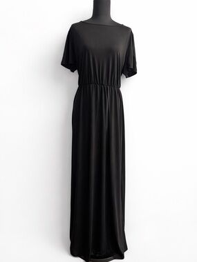 Kancystore Plus Size Black Maxi Dress 2X NWT | Pockets